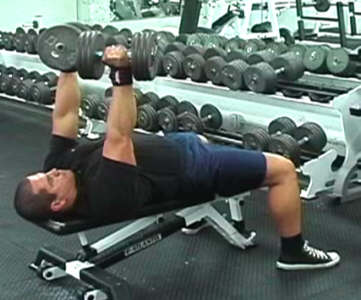 Flat Bench Dumbbell Press