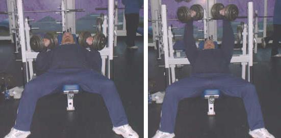 incline dumbbell bench press picture