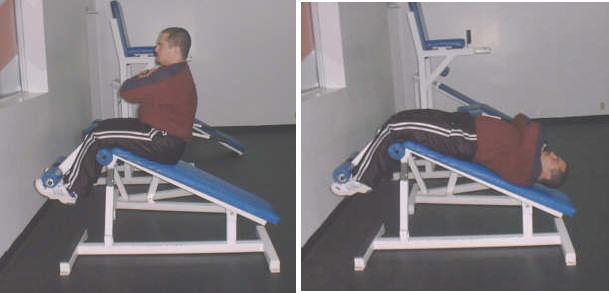 incline bench sit ups