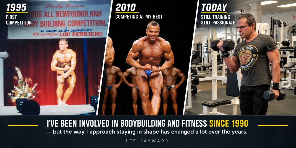 Lee Hayward has been involved with Bodybuilding and Fitness since 1990. But his approach has changed a lot over the years.