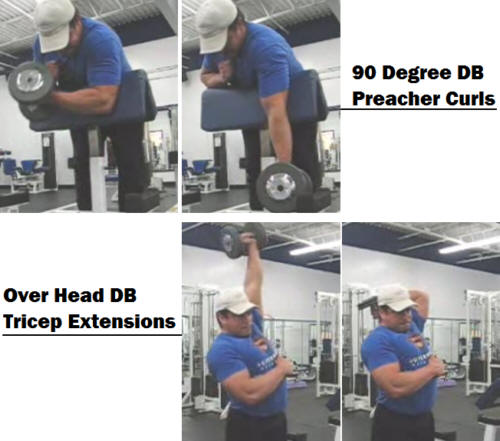 Dumbbell Preacher Curls & Dumbbell Tricep Extensions